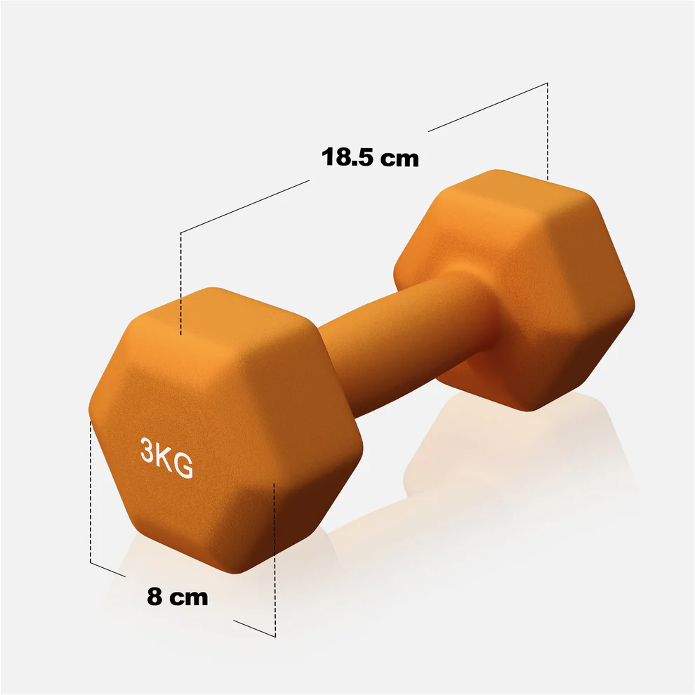 Neopreenhantlid 3 kg / 2 tk, oranž