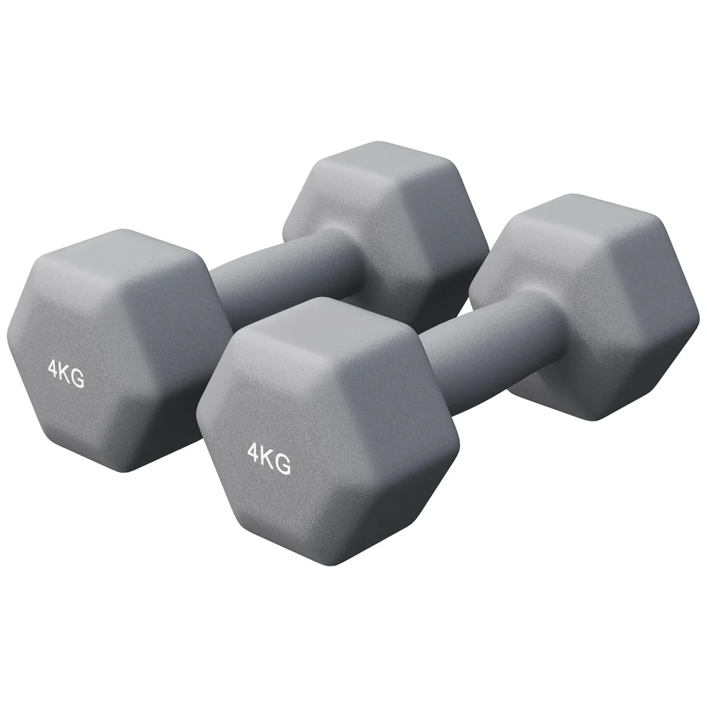 Neopreenhantlid 4 kg, 2 tk, hall