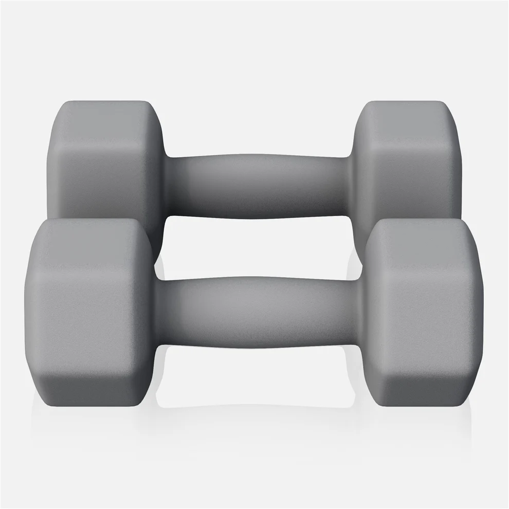 Neopreenhantlid 4 kg, 2 tk, hall