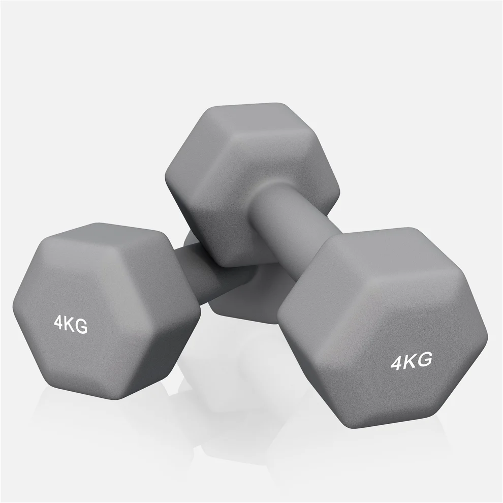 Neopreenhantlid 4 kg, 2 tk, hall