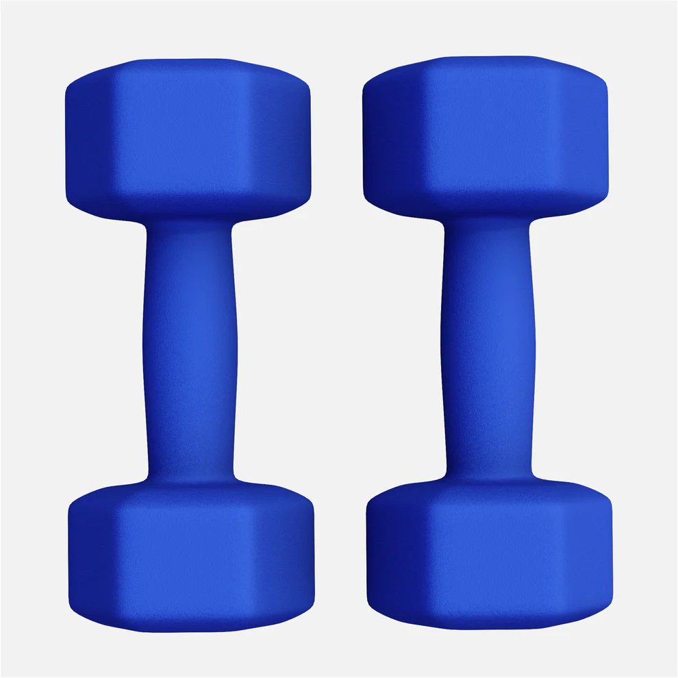 Neopreenhantlid 5 kg, 2 tk, tumesinine