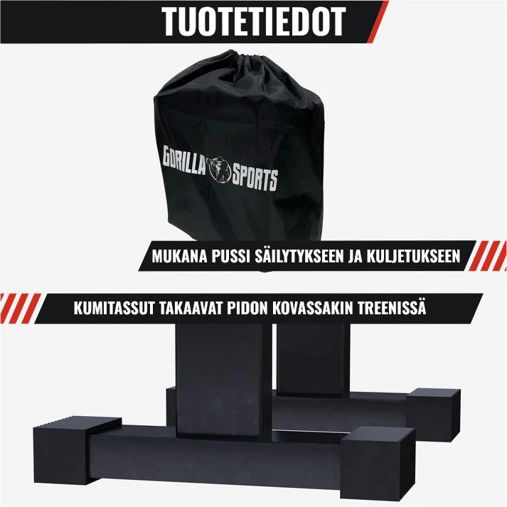 Kätekõverduste käepidemed puidust/terasest 2 tk