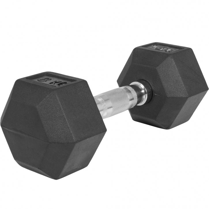 Hexagon-hantel 2,5-25kg, kummkattega malm (kiirtarne)
