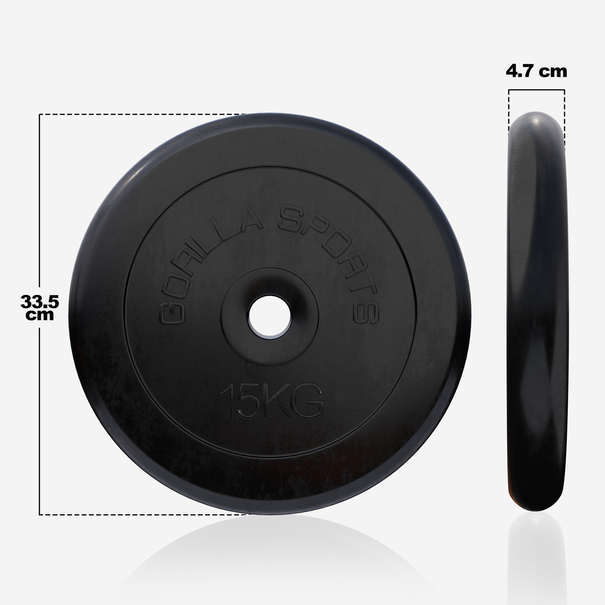 Kummikattega raskusketas 15 kg 30 mm