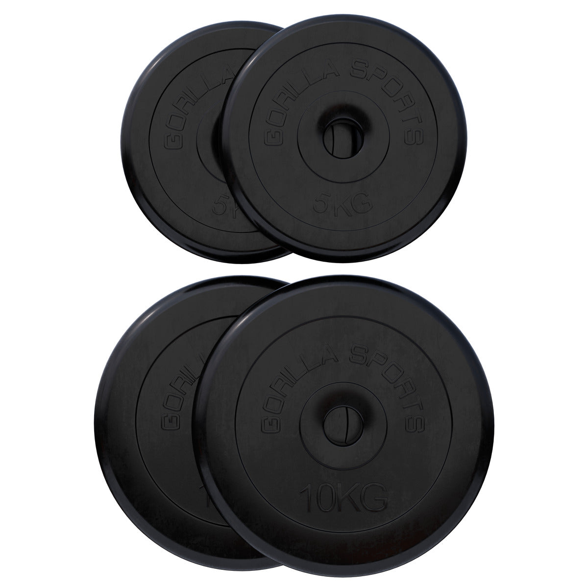 Kummikettad 2 x 5 kg + 2 x 10 kg, 30 mm