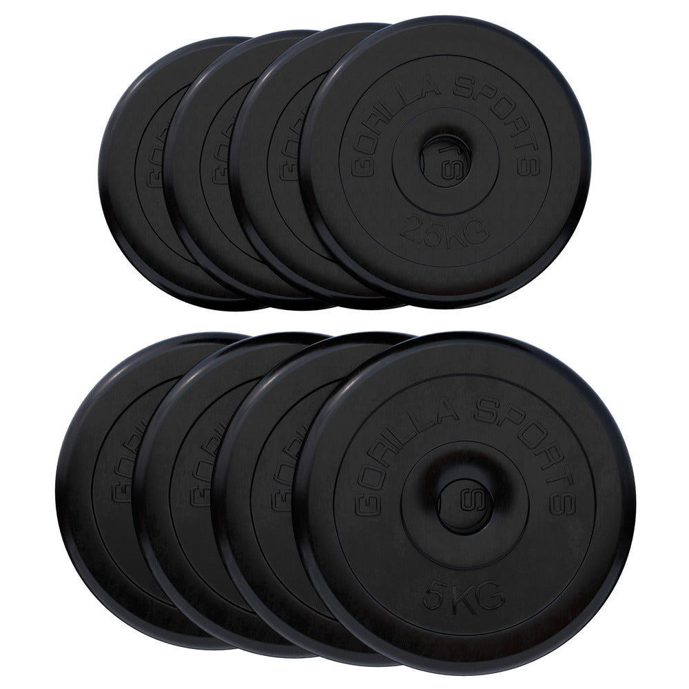Kummikettad 30 mm, 4 x 2,5 kg + 4 x 5 kg