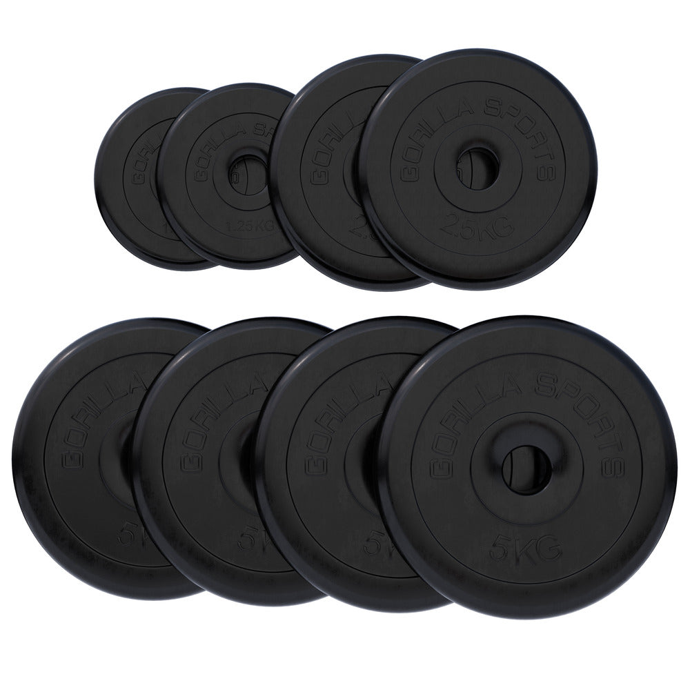 Kummikettad 30 mm, 2 x 1,25 kg + 2 x 2,5 kg + 4 x 5 kg