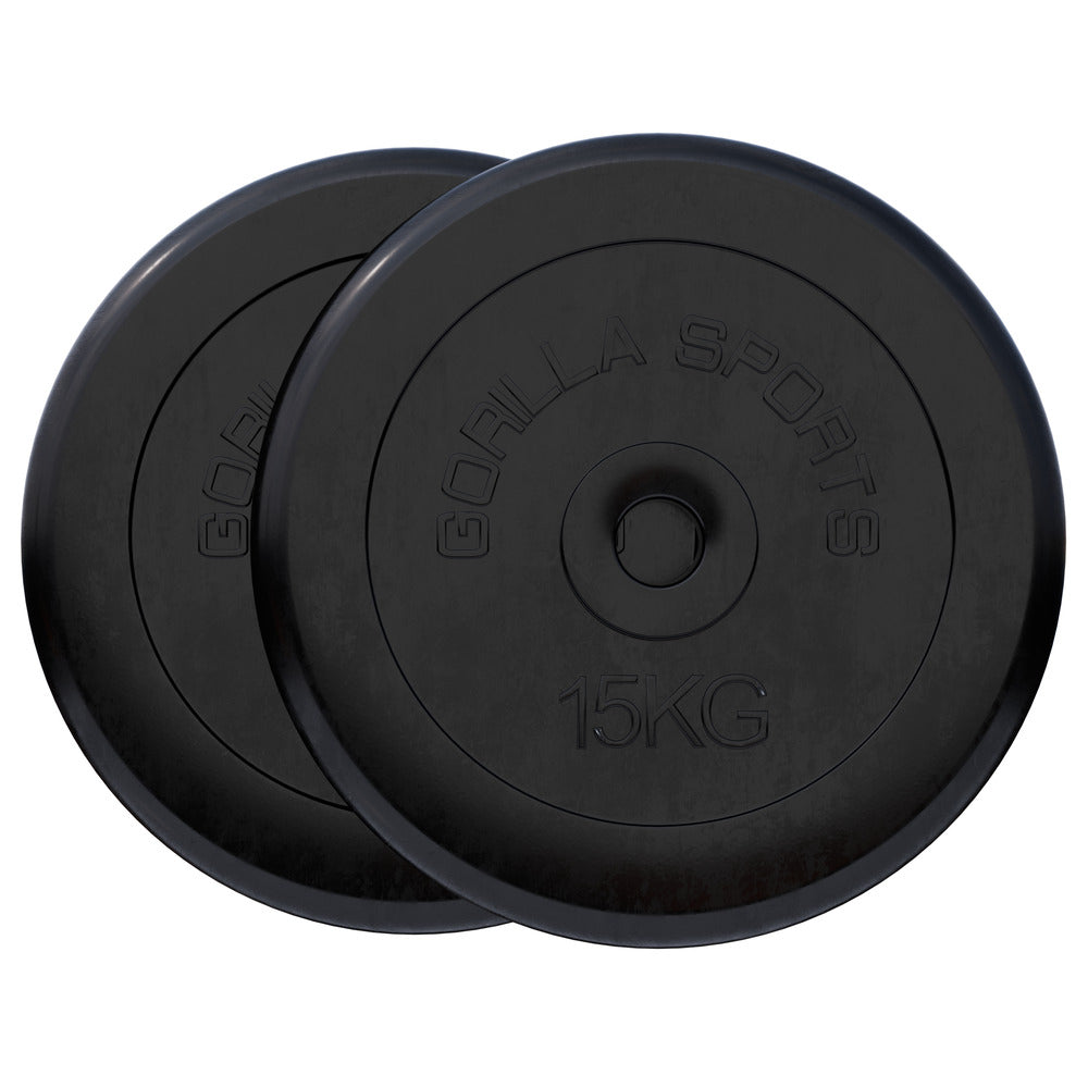Kummikattega raskuskettad 2 x 15 kg 30 mm