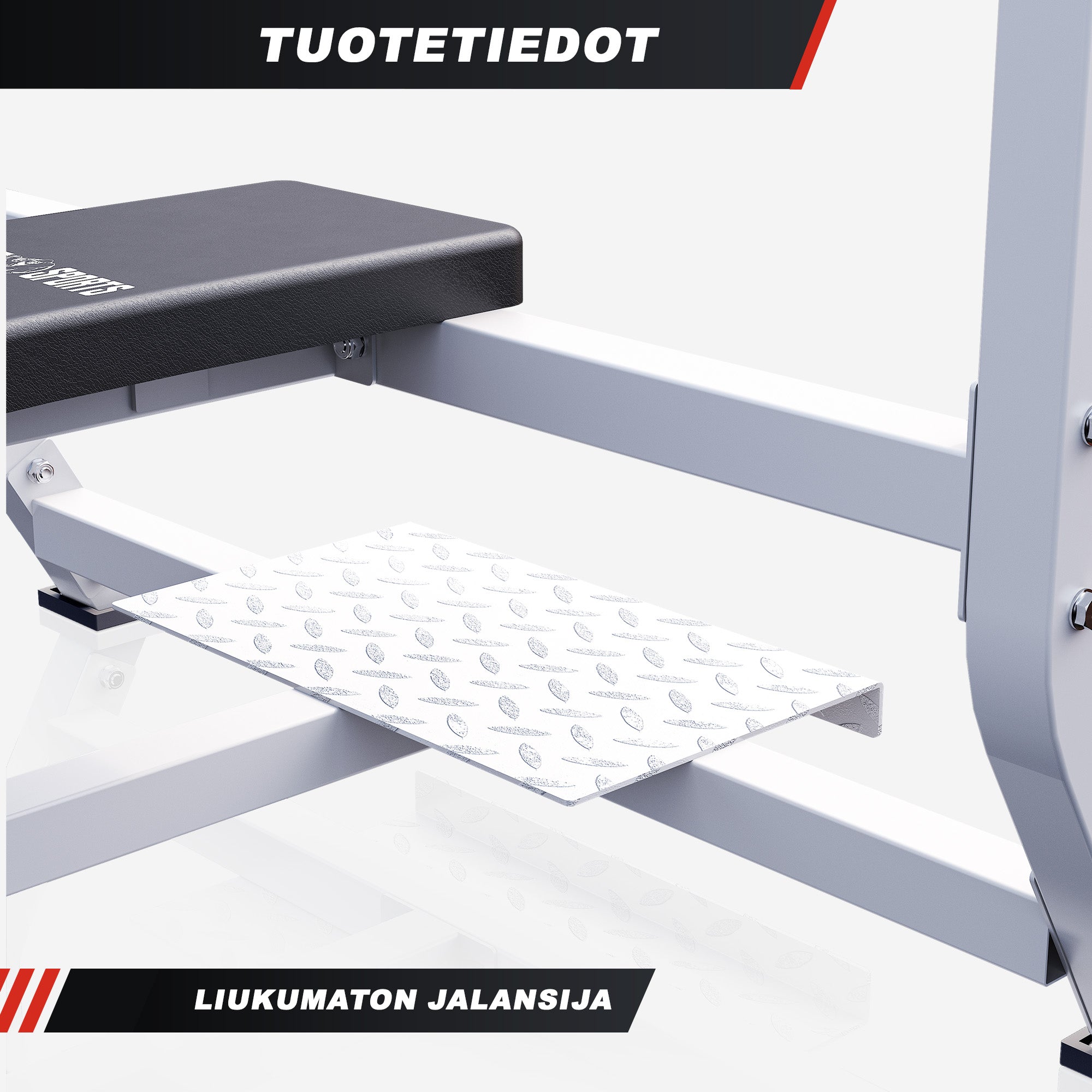 Lai tõstepink max 250 kg, valge