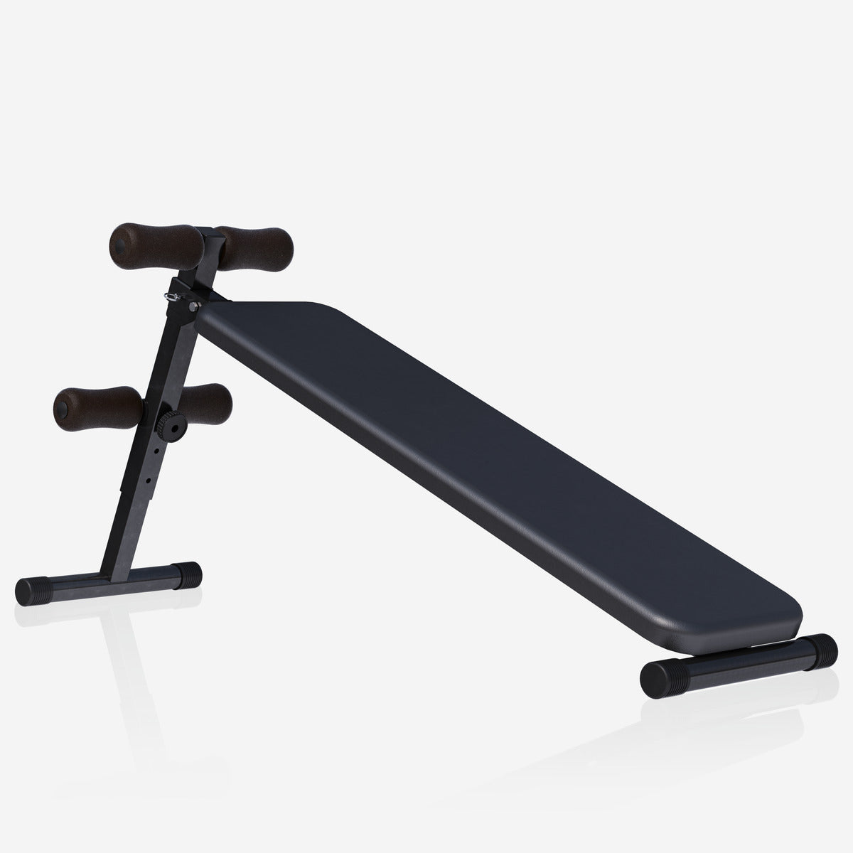Reguleeritav kõhulihaste pink pehmendusega, must