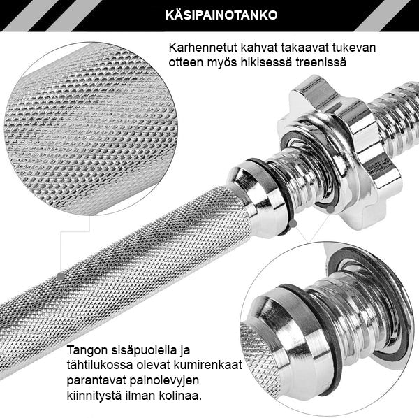 Reguleeritav malmist hantel 10–30 kg, 30 mm