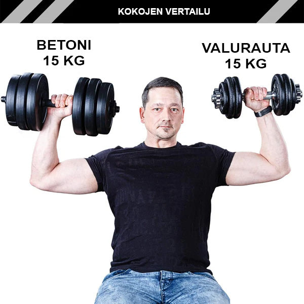 Reguleeritav malmist hantel 10–30 kg, 30 mm