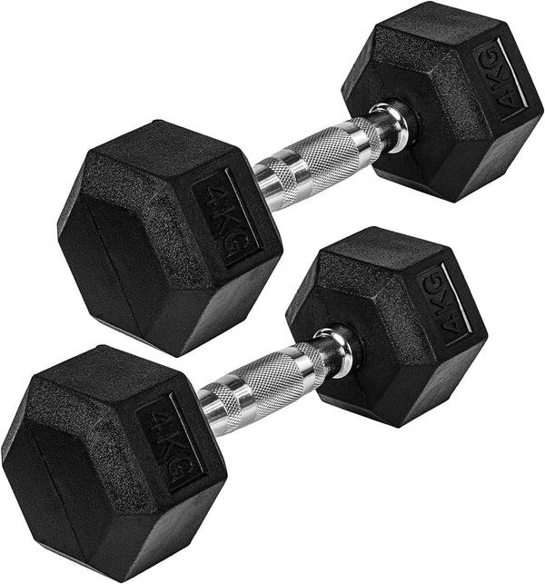 Hexagon-hantlipaar 4–60 kg kummkattega