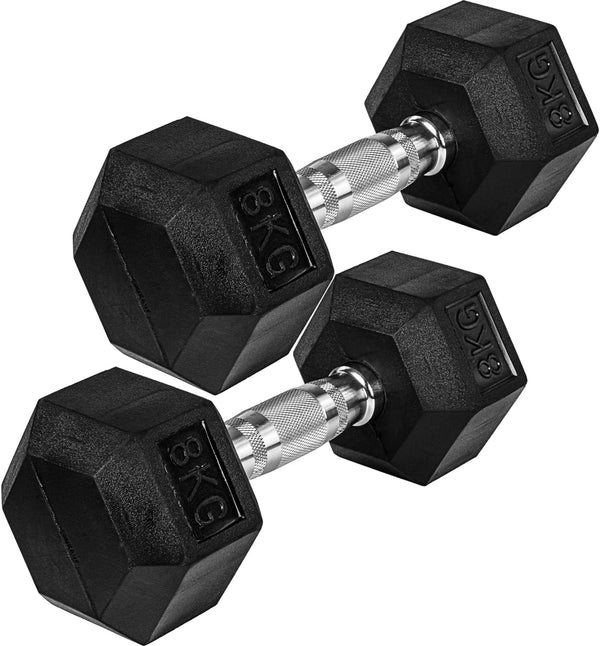 Hexagon-hantlipaar 4–60 kg kummkattega