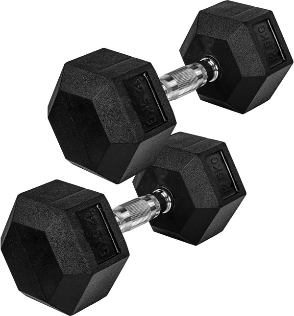 Hexagon-hantlipaar 4–60 kg kummkattega