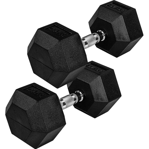 Hexagon-hantlipaar 4–60 kg kummkattega