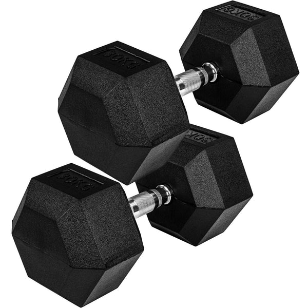 Hexagon-hantlipaar 4–60 kg kummkattega