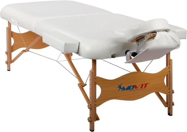 Kokkupandav massaažilaud 80 cm – must/valge