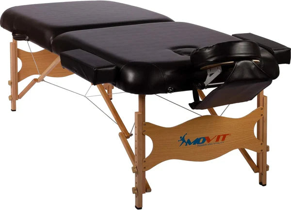 Kokkupandav massaažilaud 80 cm – must/valge
