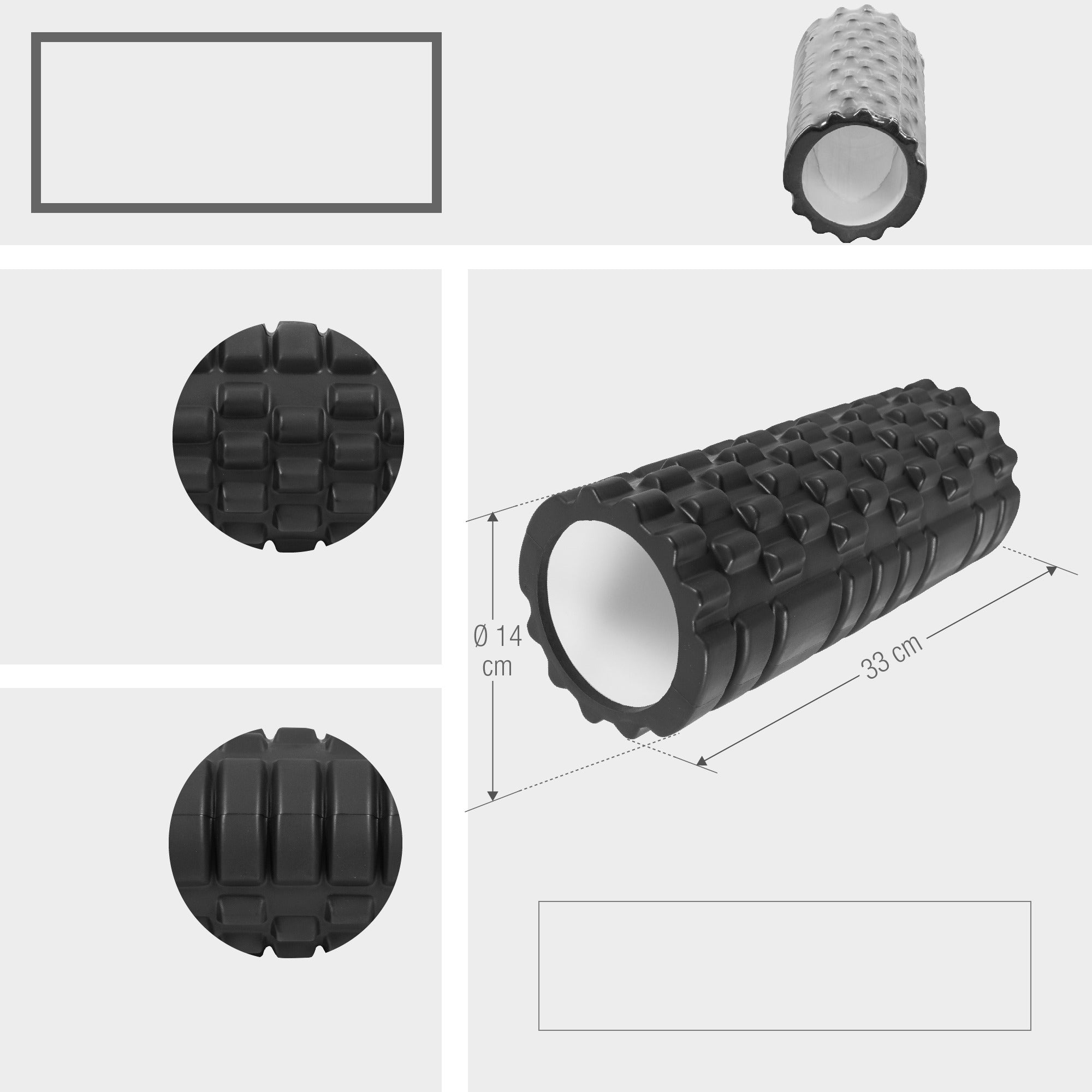 Foam Roller 2.0 massaažirull 32 x 14 cm must