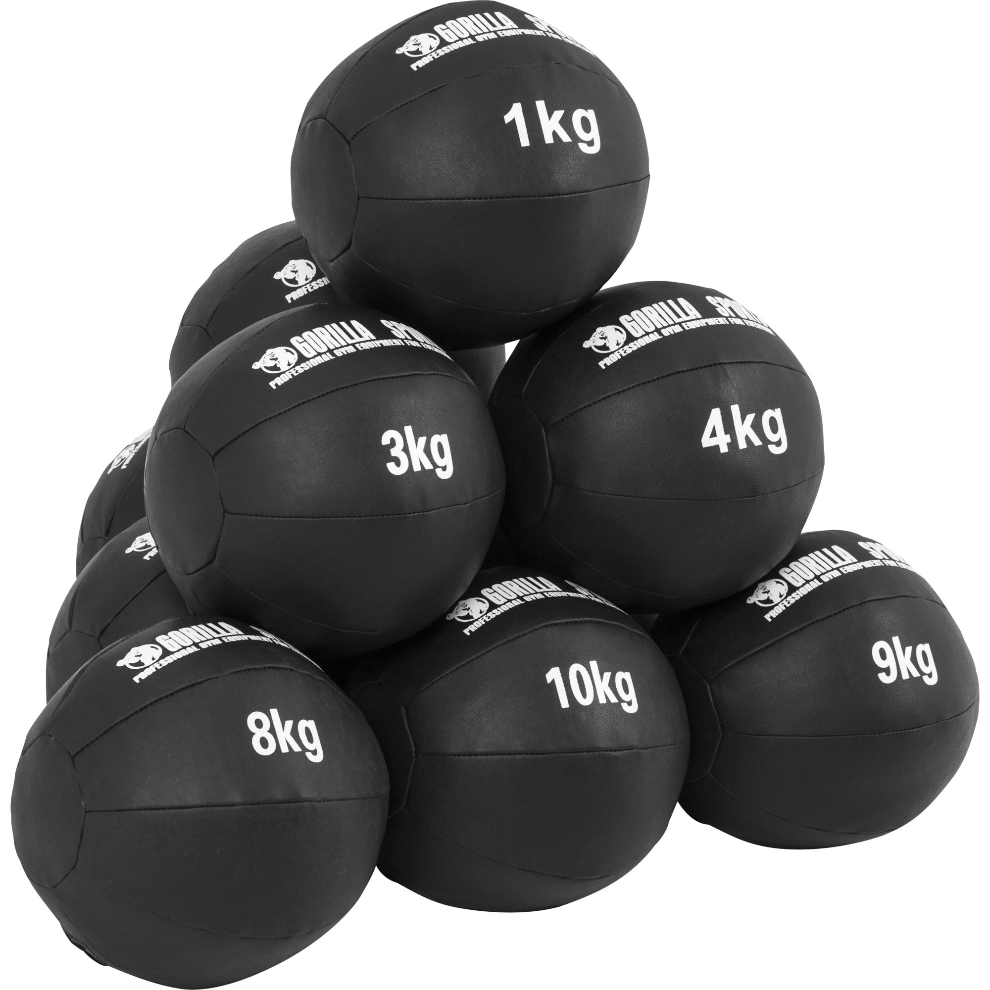 Wall Ball treeningpallide komplekt 55 kg 1–10 kg