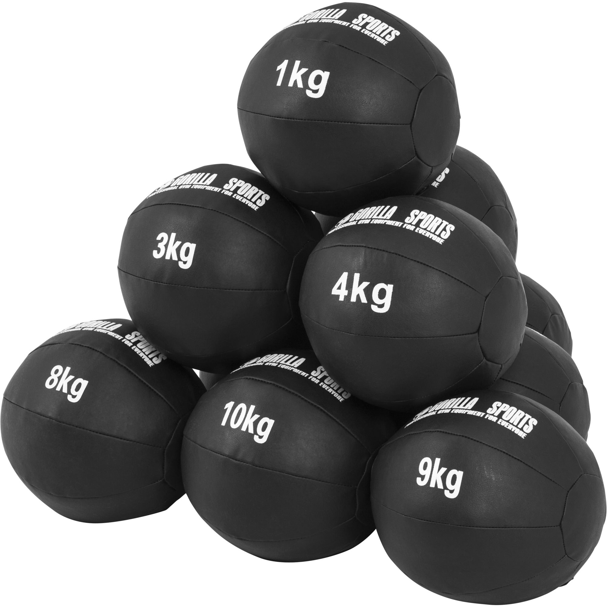 Wall Ball treeningpallide komplekt 55 kg 1–10 kg