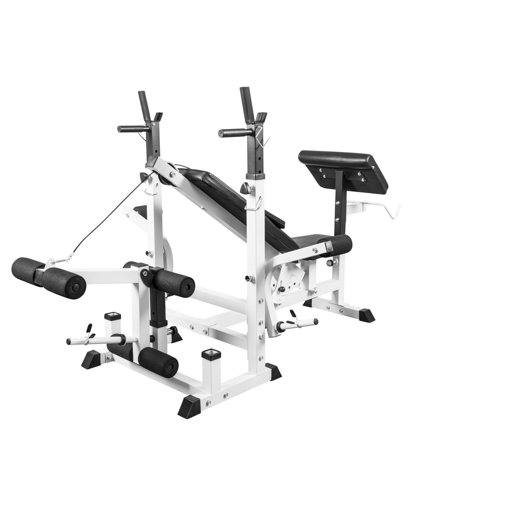 Reguleeritav multifunktsionaalne treeningpink max 280 kg, valge