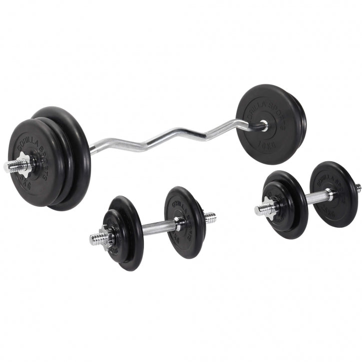 Kummist kangikomplekt 70 kg EZ-kangiga