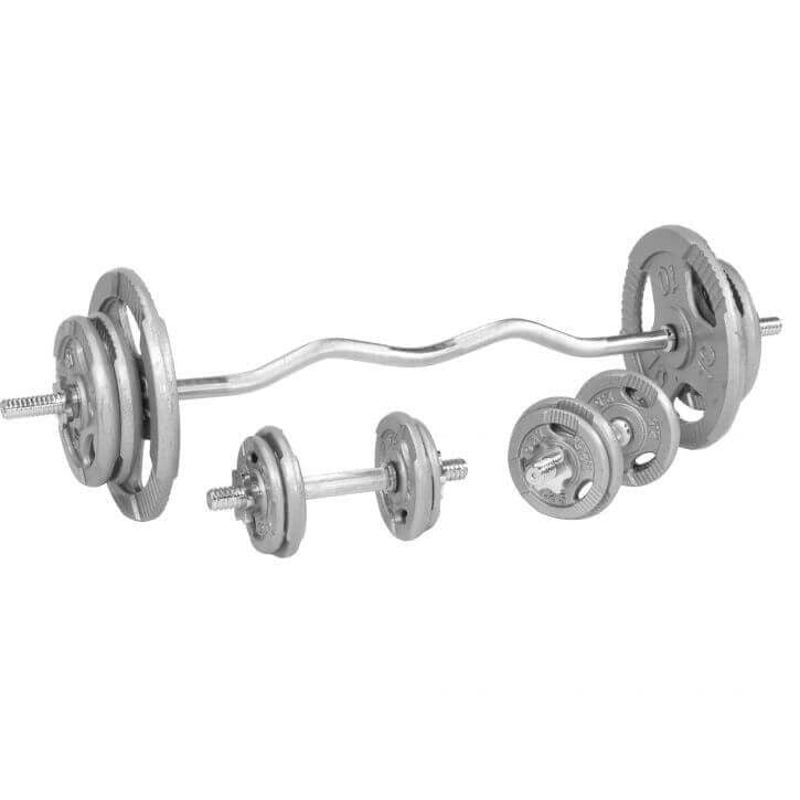 Tri Grip EZ-kangi komplekt 70 kg malmist raskusketastega