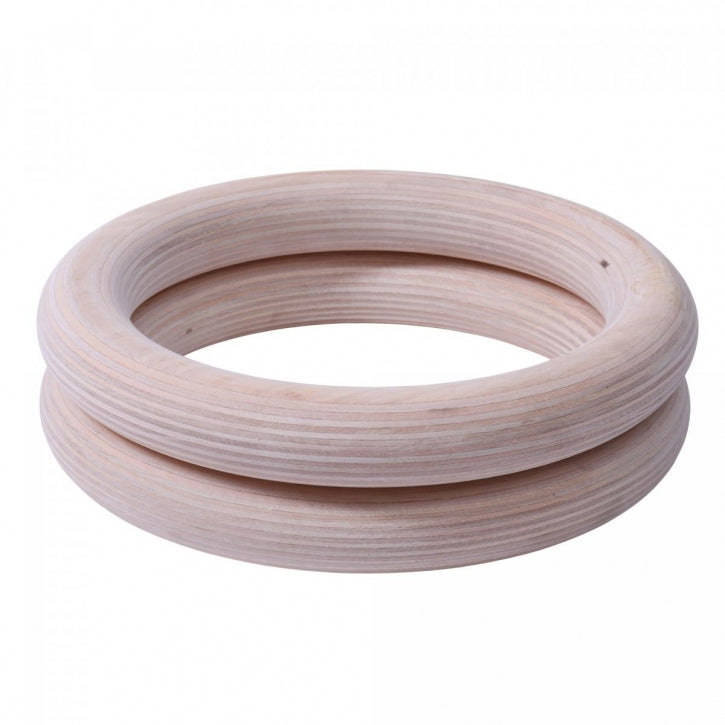 Puidust võimlemisrõngad 23 cm rihmadega