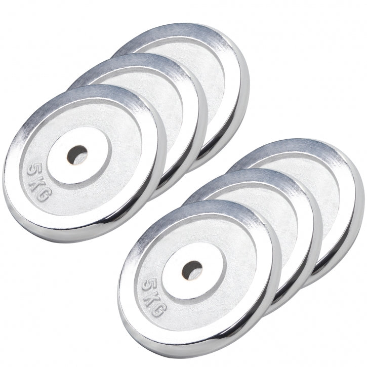 Kroomitud raskuskettad 6 x 5 kg 30 mm
