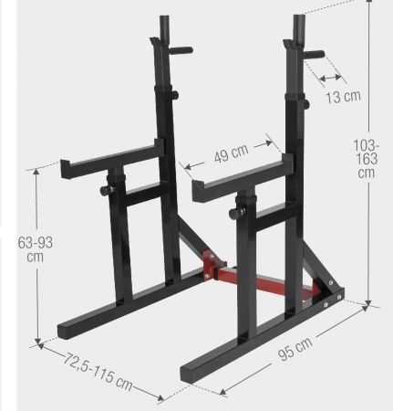 Reguleeritav kükiraam, kang ja raskused 40 kg