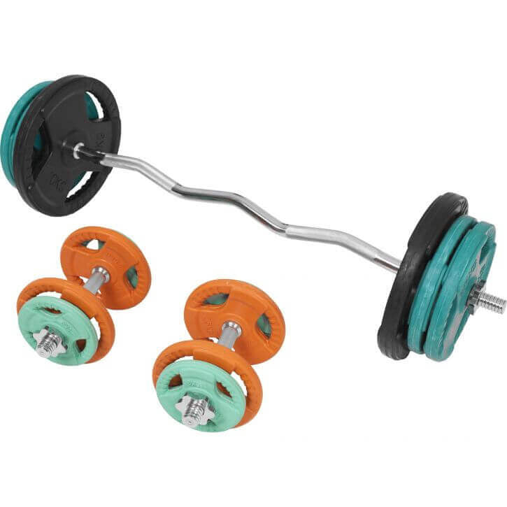Kangikomplekt 70 kg EZ-kangi ja hantlikangidega