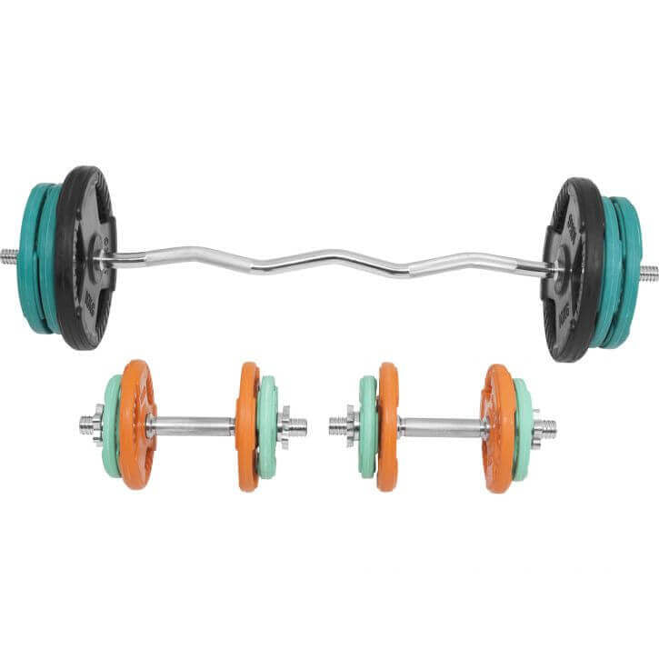 Kangikomplekt 70 kg EZ-kangi ja hantlikangidega