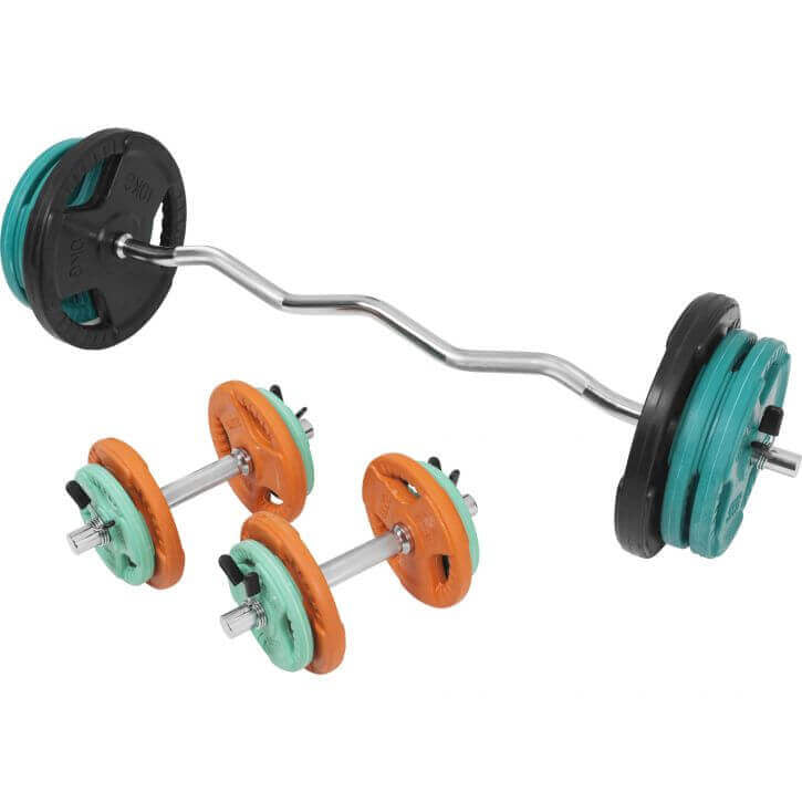 Kangikomplekt 70 kg EZ-kangi ja hantlitega