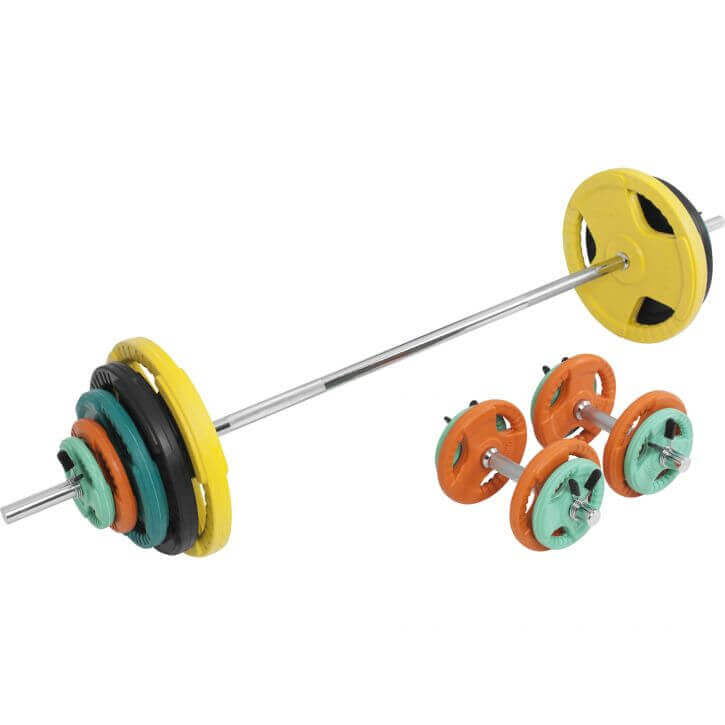 Kangikomplekt 100 kg Tri Grip raskusketastega