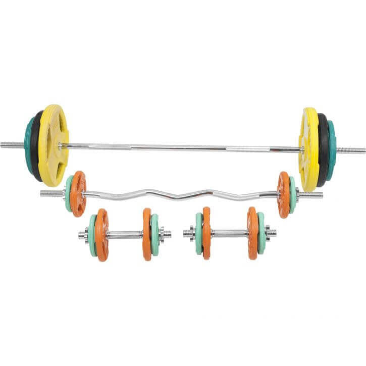 Kangikomplekt 105 kg Tri Grip raskusketastega, 30mm