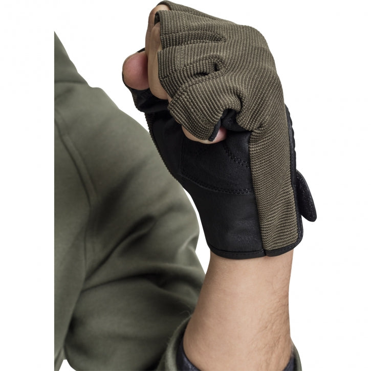 Treeningkindad S–XL, kangas/nahk, khaki
