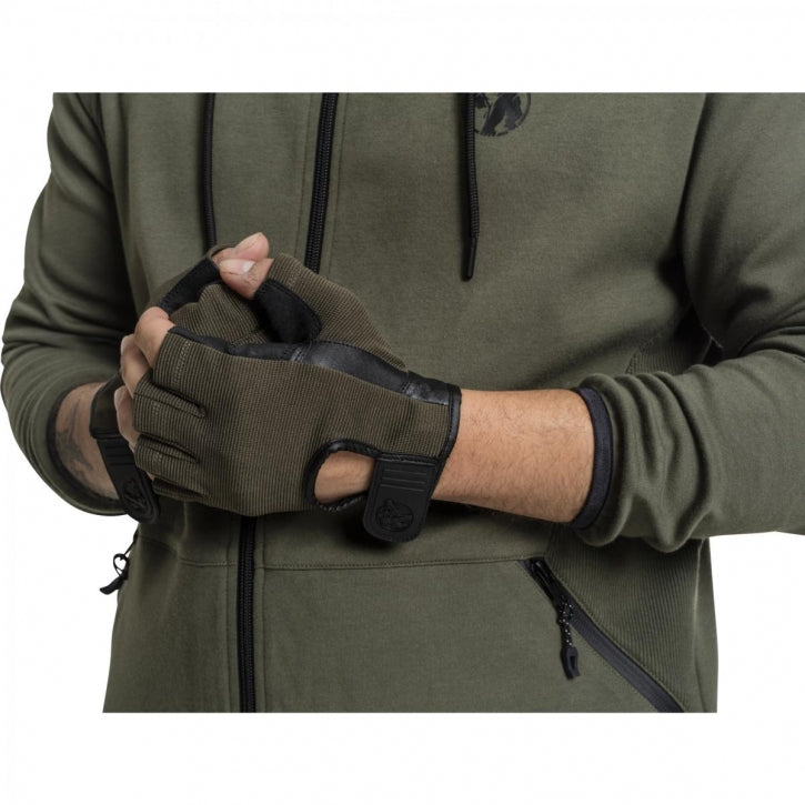 Treeningkindad S–XL, kangas/nahk, khaki
