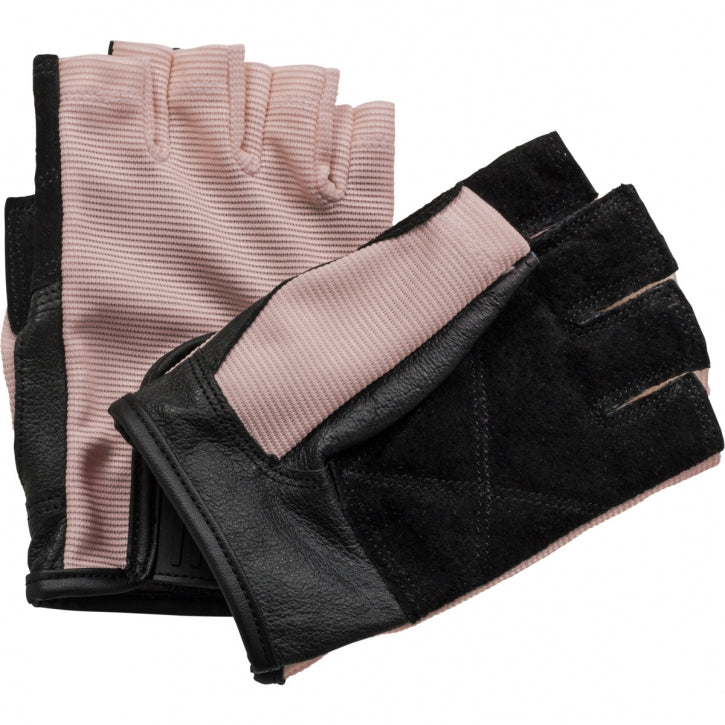 Treeningkindad S–XL, kangas/nahk, roosa
