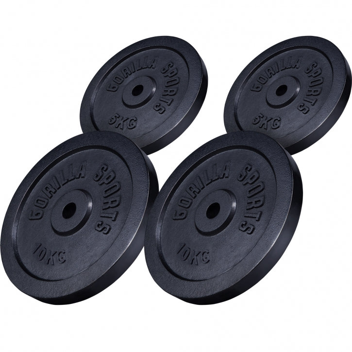 Malmist raskuskettad 2 x 10 kg + 2 x 5 kg 30 mm