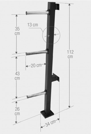 Seinale kinnitatav kettahoidik 30 mm, 300 kg