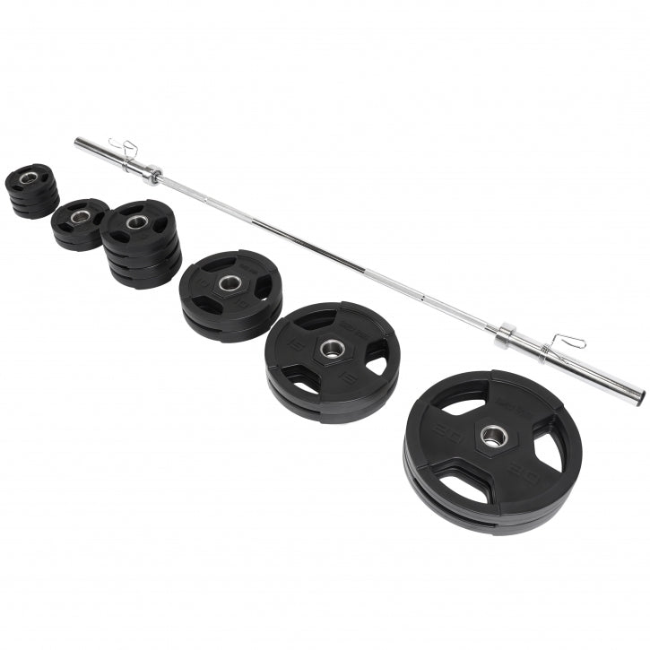 Kangikomplekt 130 kg Tri Grip raskusketastega