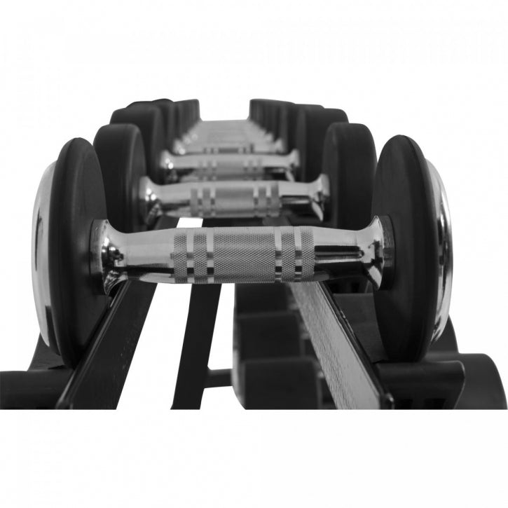 Kummikattega hantlikomplekt 325 kg hoidikuga