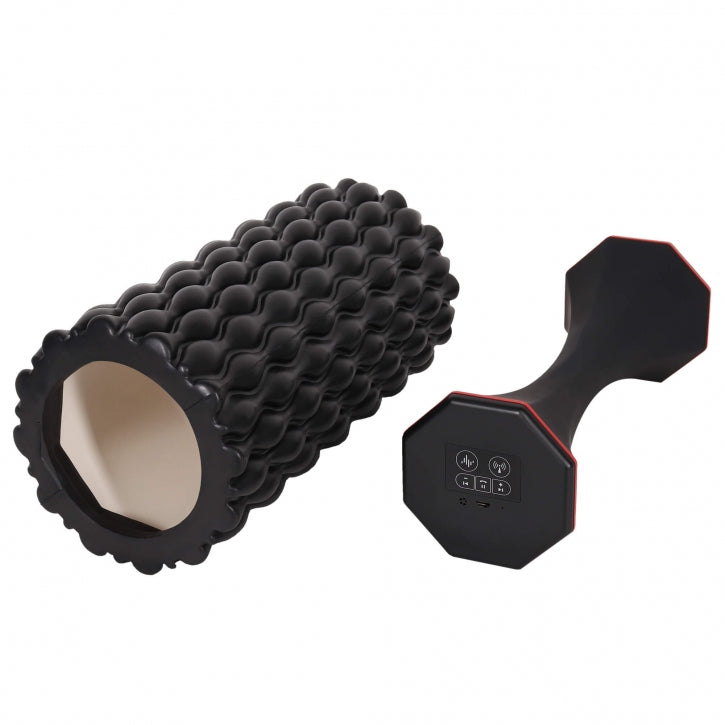 3-In-1 vibreeriv foam roller 30 x 10 cm, must