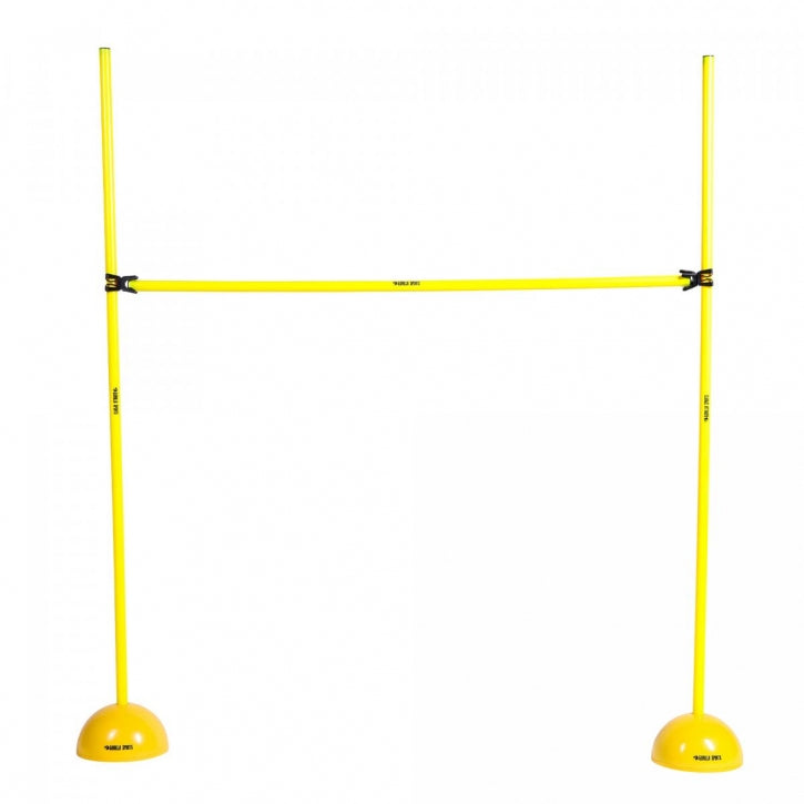 Reguleeritava kõrgusega hüppetõke 10,5–150 cm, kollane