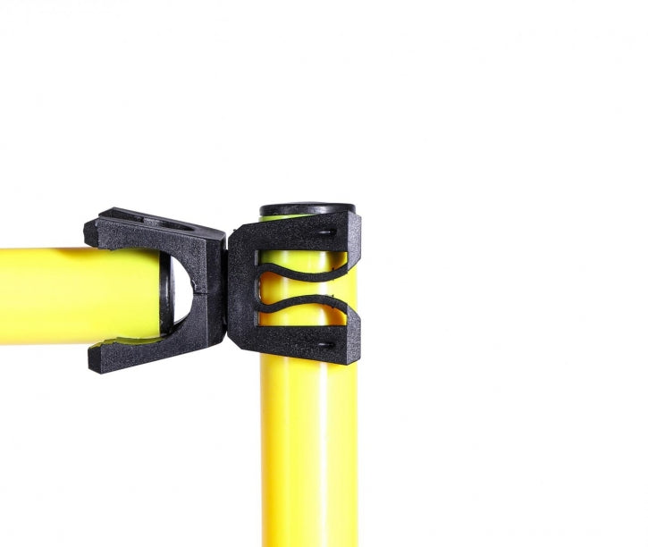 Reguleeritava kõrgusega hüppetõke 10,5–150 cm, kollane