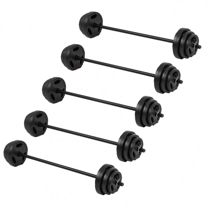 BodyPumpi komplekt 5 x 20 kg tri-grip-raskusketastega