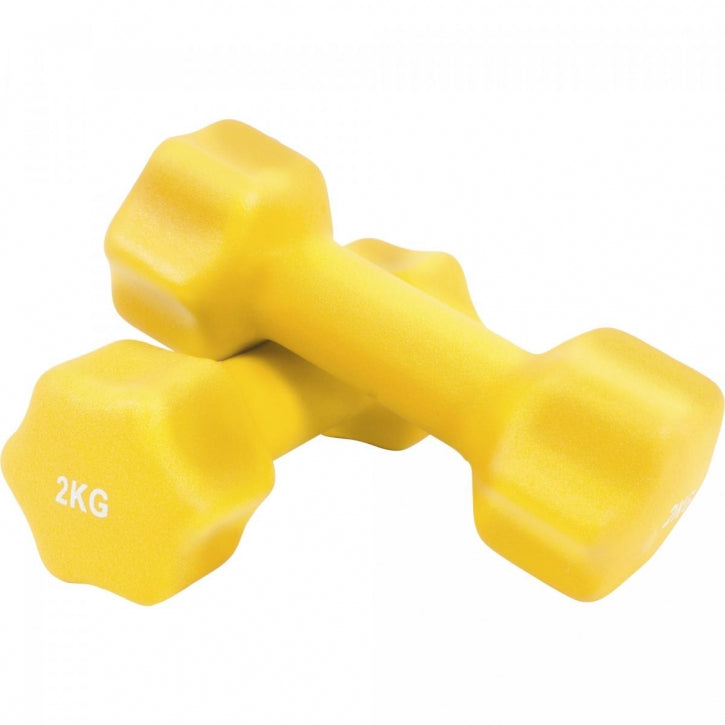 Aeroobika Hexagon-hantlite komplekt 1–10 kg neopreenkattega