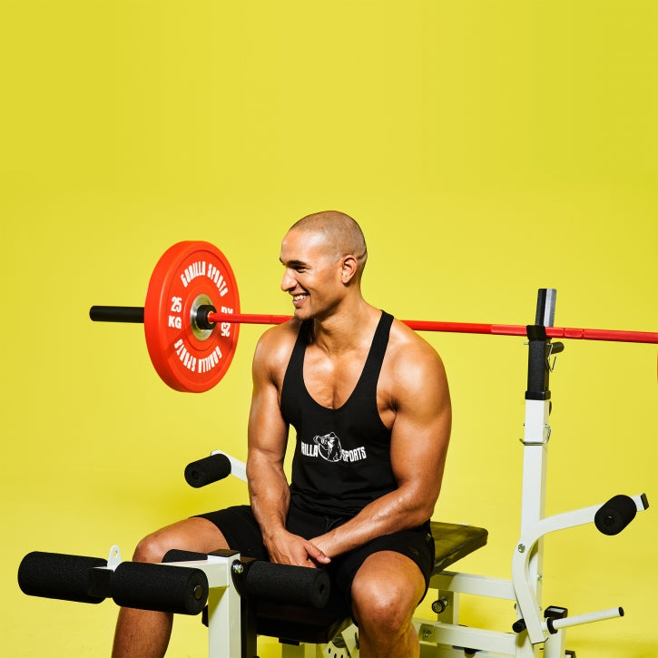 Olümpia-kang 220 cm 20 kg punane/must